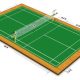Gambar lapangan bulu tangkis beserta ukurannya
