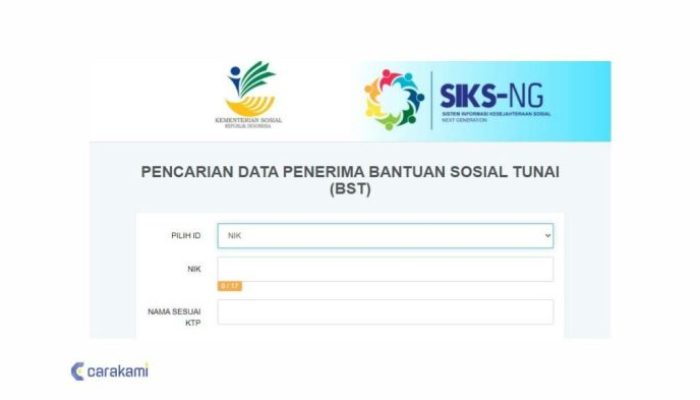 Cek Penerima Bansos PKH Online Pakai NIK KTP dan Nama Lengkap