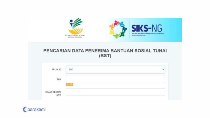Cek penerima bansos PKH online pakai NIK KTP dan nama lengkap