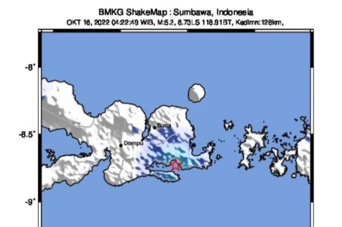 Gempa Magnitudo 2,1 Bima NTB: Apakah berpotensi tsunami?