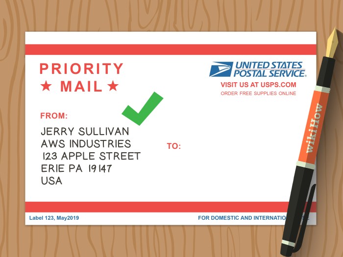 Contoh menulis alamat paket