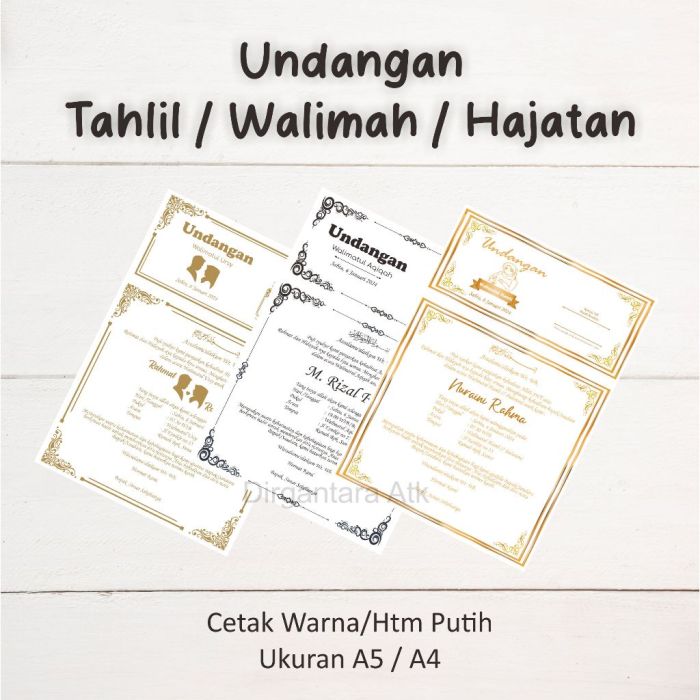 Contoh undangan tahlil