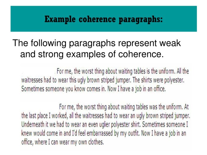 Coherence paragraphs