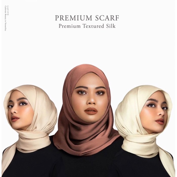 Cara pakai hijab silk scarf Lafiye