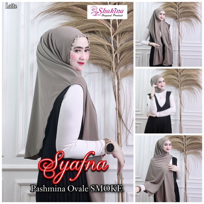 Cara pakai hijab pasmina isntan oval  Dara Luxury