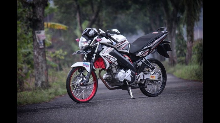 Vixion modifikasi modif fighter r15 r125 ixion minimalis deskripsi stiker warna terlengkap thecitycyclist bagian samping fairing