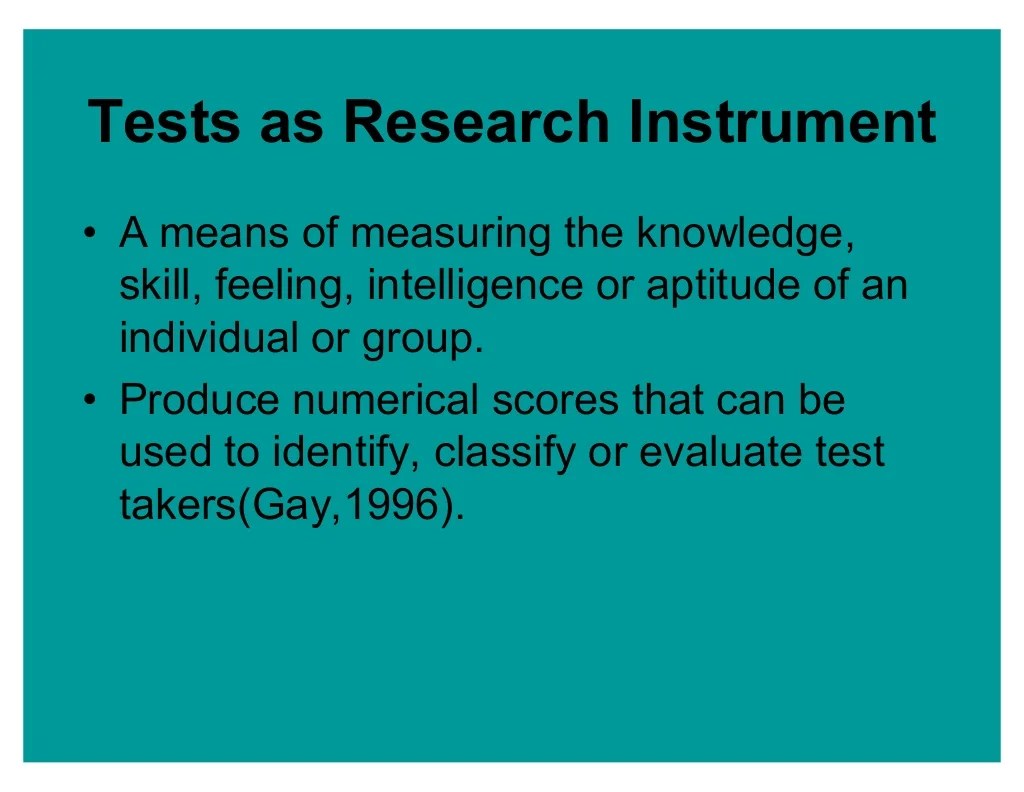 Research quantitative measurements instruments select report
