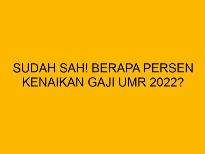 Besaran UMR Aceh terbaru tahun ini