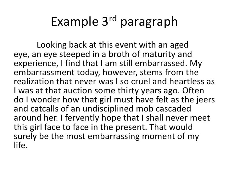 Paragraph argument
