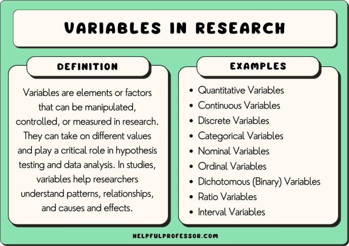 Contoh variabel penelitian