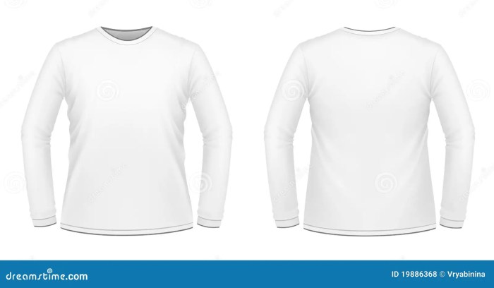 Kaos putih lengan panjang