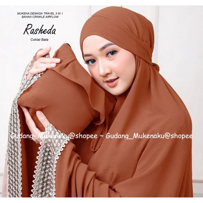 Viral mukena Dewasa Motif Anjani Jumuna