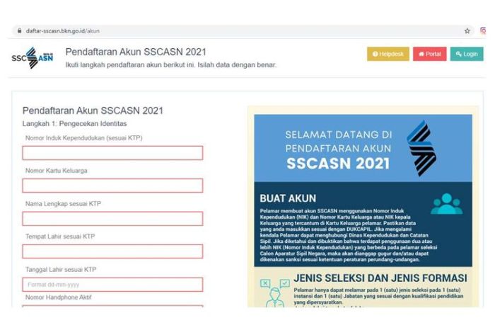 Cara daftar CPNS 2025 lewat HP di sscasn.bkn.go.id