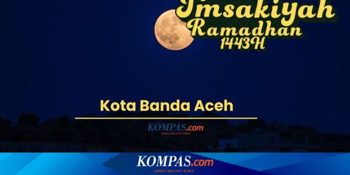 Jadwal imsak Banda Aceh besok