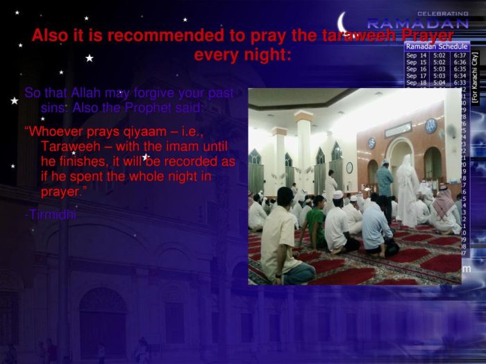 Sholat tarawih dan ampunan dosa besar di bulan ramadhan