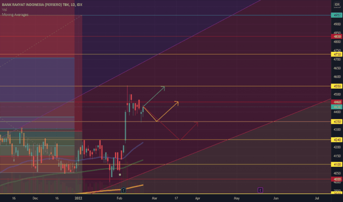 Prediksi harga saham BRI BBRI dalam 1 tahun ke depan.