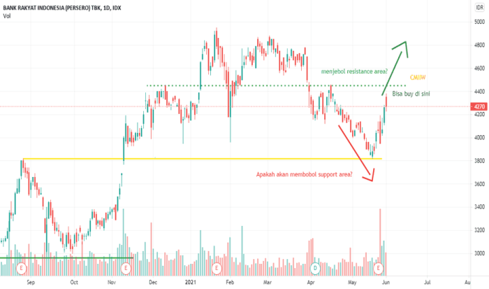 Potensi keuntungan dan risiko dari aksi borong saham BBRI.