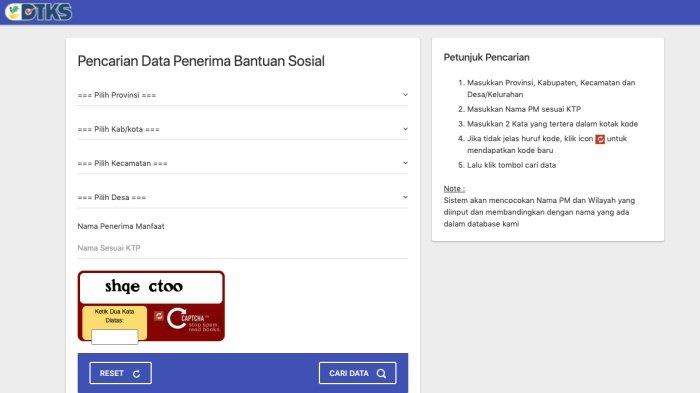 Melihat status kepesertaan PKH tahap 1 2025 pakai NIK KTP