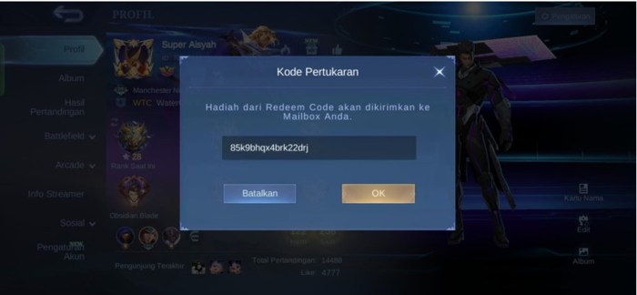 Dimana menemukan kode redeem ML terpercaya dan terbaru Maret 2025