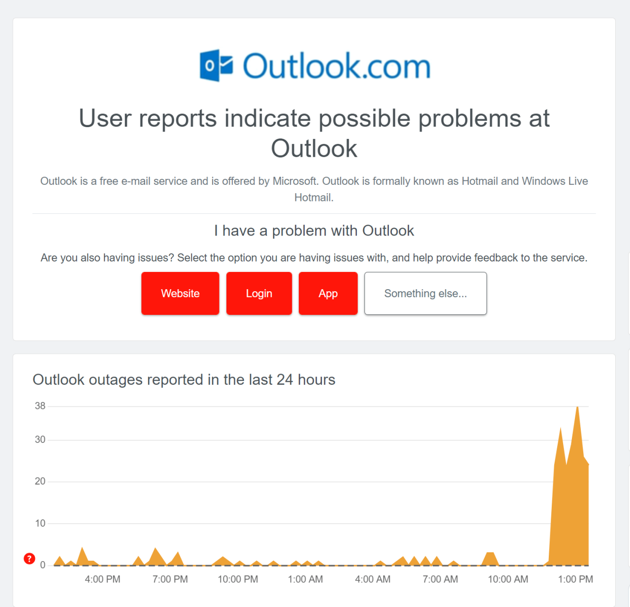 Penyebab utama gangguan layanan Microsoft Outlook saat ini