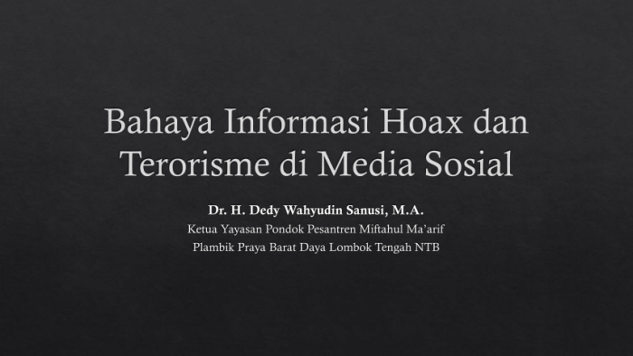 Dampak negatif PKI, terorisme, dan berita hoax SARA terhadap persatuan Indonesia