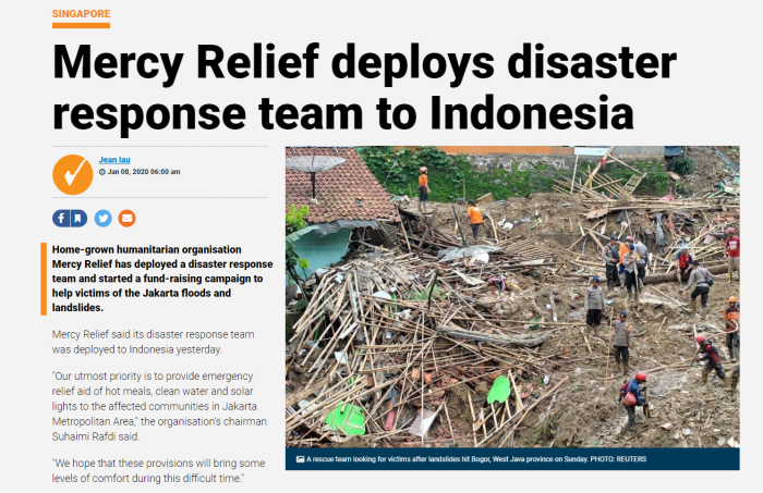 Tanggapan masyarakat terhadap bantuan bencana Cisarua