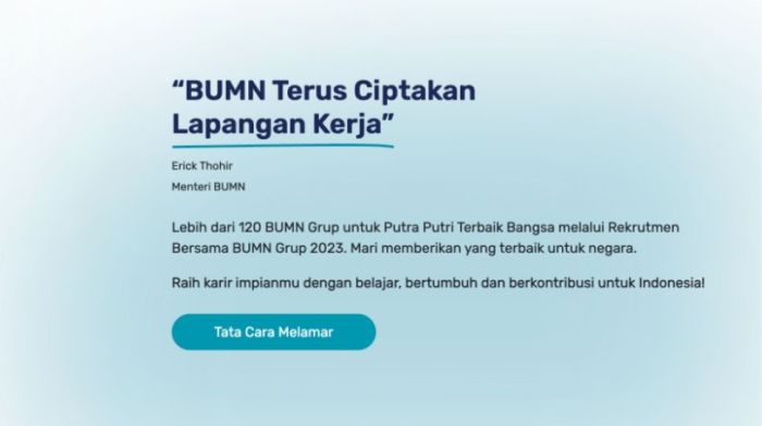 Cara cek pengumuman rekrutmen bersama bumn 2025 online