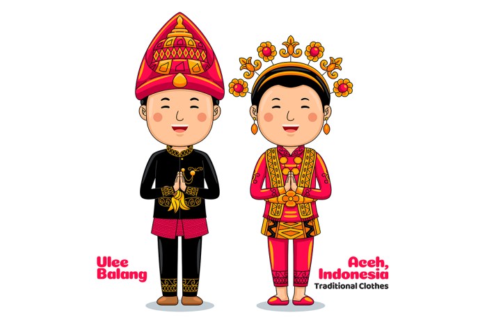 Penjelasan detail baju adat aceh untuk pria dan wanita