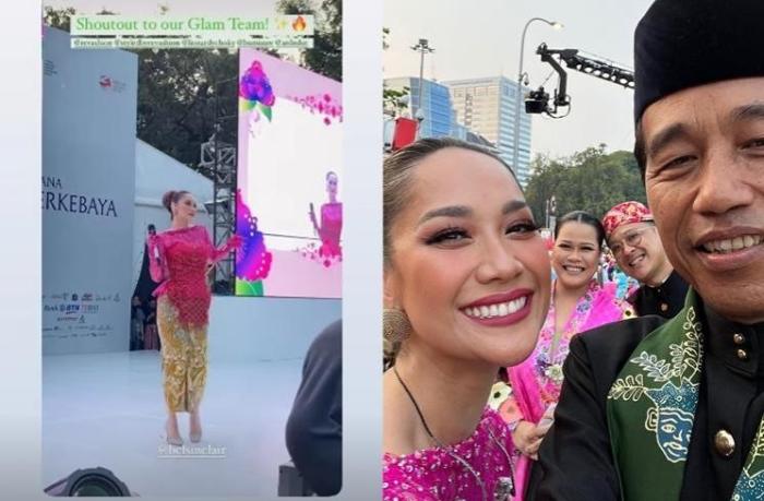 Inspirasi gaya biru dari artis di acara 7 bulanan