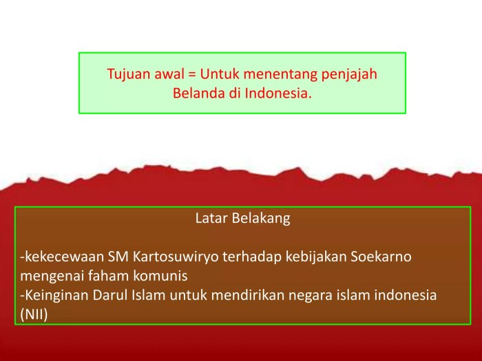 Gerakan DI/TII yang menamai pasukannya kesatuan rakyat yang tertindas