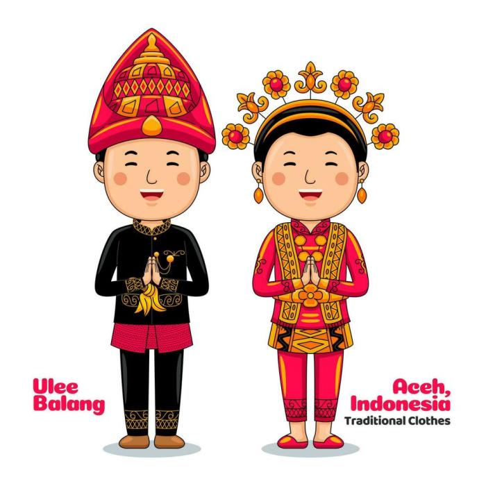 Perbedaan pakaian adat aceh laki-laki dan perempuan