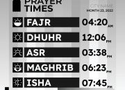 Jadwal Sholat Lima Waktu di Banda Aceh Hari Ini