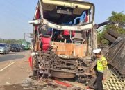 Kecepatan Bus Picu Kecelakaan Tol Kapal Betung