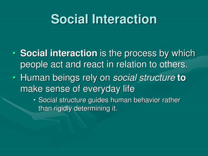 Interaction presentation