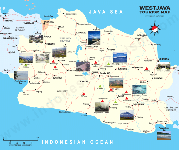 Lokasi geografis pemberontakan DI/TII di Jawa Barat