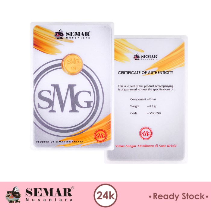 Informasi harga emas 24 karat terbaru di toko emas Semar Nusantara