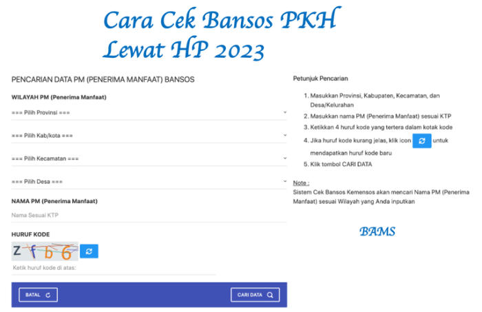 Cek bansos pkh mei 2025 tanpa antri di loket