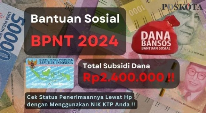 Situs resmi cek bansos BPNT April-Juni 2025 dan arti tanda NIK