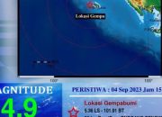 Lokasi Pusat Gempa Enggano Bengkulu Terbaru