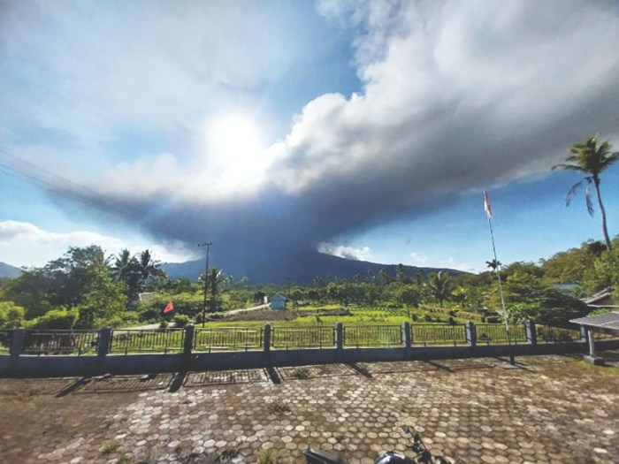 Dampak abu vulkanik erupsi gunung lewotobi laki-laki