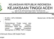 Kejati Aceh Terima Laporan Gadjah Puteh Soal Bea Cukai Langsa, Tahap Penelitian Dimulai