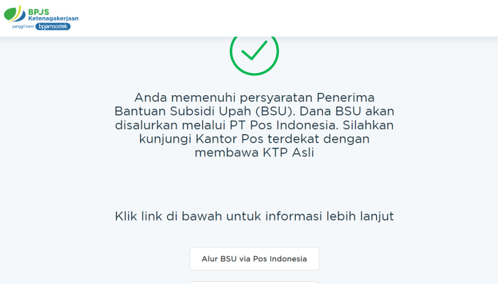 Daftar Golongan Pekerja BPJS Ketenagakerjaan BSU 600 Ribu Tak Cair
