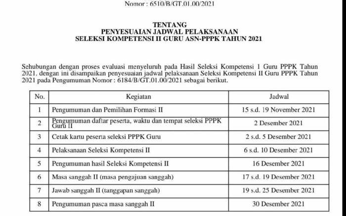 Perbandingan jumlah lulus dan tidak lulus PPPK tahap 2 dan faktor penyebabnya