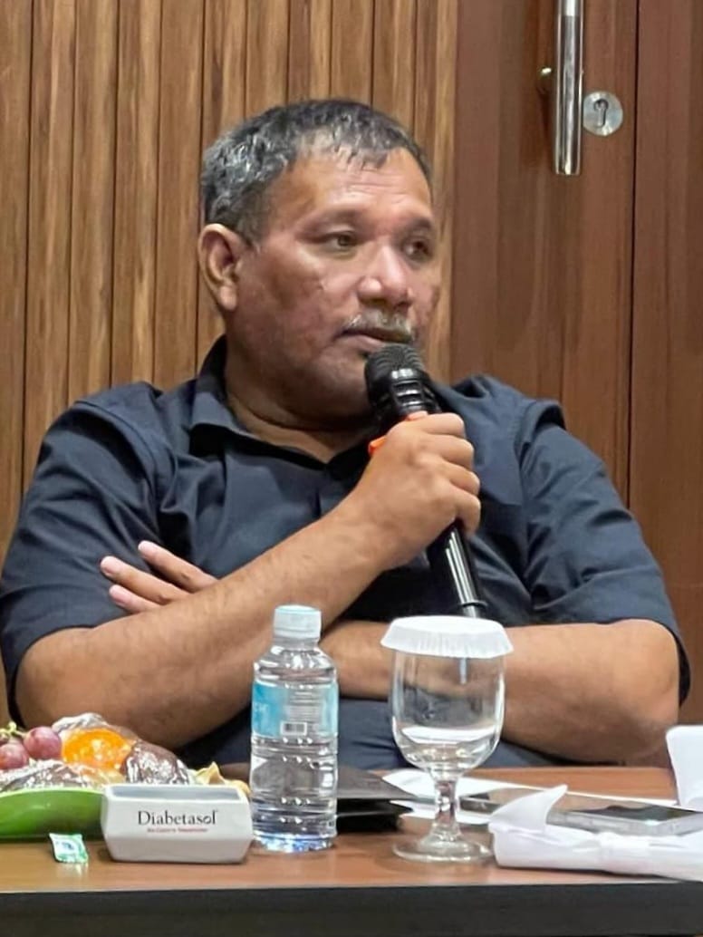 Nasruddin, Ketua FPRM Aceh, menyampaikan kritik terhadap pembentukan WK Meuseuraya yang dinilai melanggar PP 23/2015 di Aceh Timur