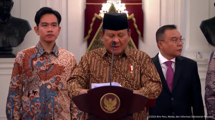 Aktivitas menteri kabinet prabowo hari minggu tanpa libur