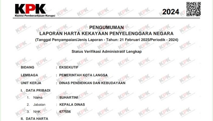 Naik Jadi Sekda Definitif Agustus 2025, Berapa Harta Kekayaan Suhartini ‘Titin’ Menurut LHKPN?