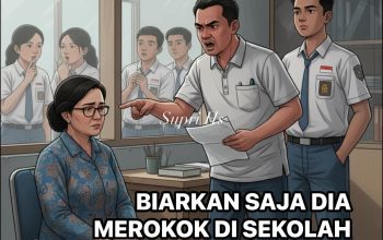Sindiran tajam terhadap perilaku siswa yang merokok di sekolah dan reaksi berlebihan orang tua serta siswa yang membela pelanggaran disiplin.