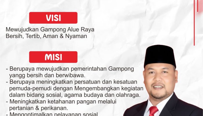 Andi Saputra Paparkan Visi-Misi sebagai Calon Keuchik Alue Raya, Fokus Pemerintahan Bersih dan Pelayanan Publik