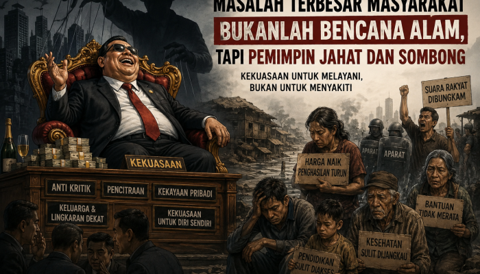 Masalah Terbesar Masyarakat Bukanlah Bencana Alam, Tapi Pemimpin Jahat dan Sombong 