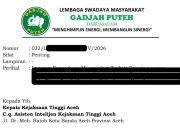 Gadjah Puteh Laporkan Dugaan Penyimpangan Pengadaan Seragam Sekolah Gratis 5,2 Miliar ke Kejati Aceh